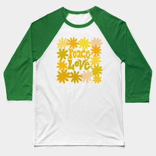 Peace Love Cheer watercolor art by Surfy Birdy Baseball T-Shirt